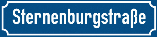 Straßenschild Sternenburgstraße zum kostenlosen Download