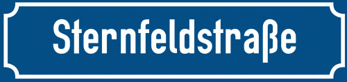 Straßenschild Sternfeldstraße