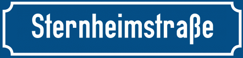 Straßenschild Sternheimstraße