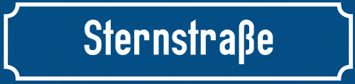 Straßenschild Sternstraße