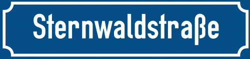 Straßenschild Sternwaldstraße