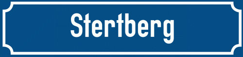 Straßenschild Stertberg