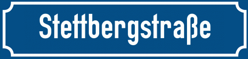 Straßenschild Stettbergstraße