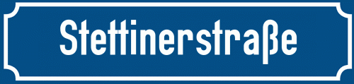 Straßenschild Stettinerstraße