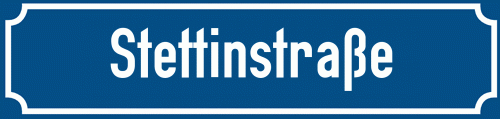 Straßenschild Stettinstraße