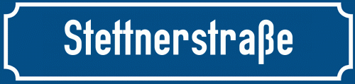 Straßenschild Stettnerstraße