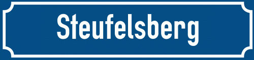 Straßenschild Steufelsberg