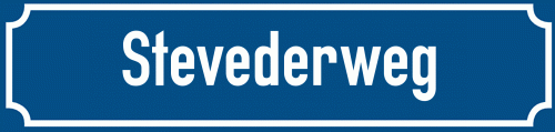 Straßenschild Stevederweg