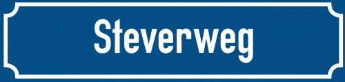 Straßenschild Steverweg
