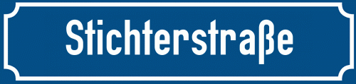 Straßenschild Stichterstraße