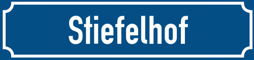 Straßenschild Stiefelhof