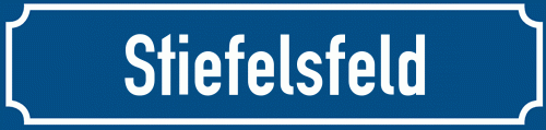 Straßenschild Stiefelsfeld
