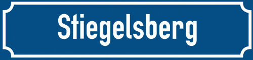 Straßenschild Stiegelsberg
