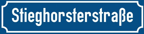 Straßenschild Stieghorsterstraße