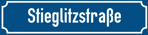 Straßenschild Stieglitzstraße