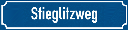 Straßenschild Stieglitzweg zum kostenlosen Download