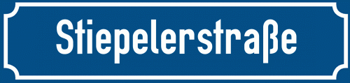 Straßenschild Stiepelerstraße zum kostenlosen Download