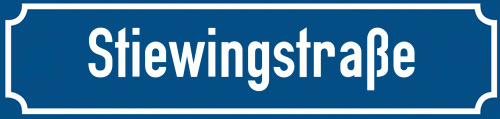 Straßenschild Stiewingstraße