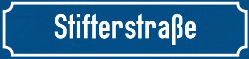Straßenschild Stifterstraße