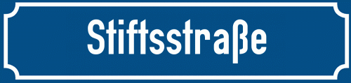 Straßenschild Stiftsstraße