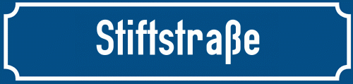 Straßenschild Stiftstraße