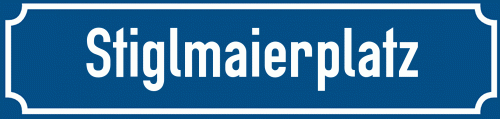 Straßenschild Stiglmaierplatz zum kostenlosen Download