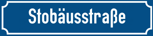 Straßenschild Stobäusstraße