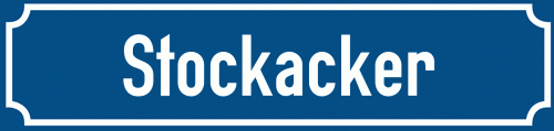 Straßenschild Stockacker zum kostenlosen Download