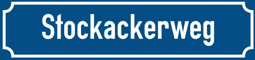 Straßenschild Stockackerweg zum kostenlosen Download