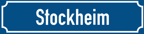 Straßenschild Stockheim