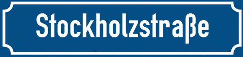Straßenschild Stockholzstraße
