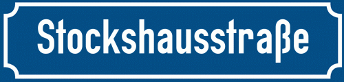 Straßenschild Stockshausstraße