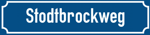 Straßenschild Stodtbrockweg