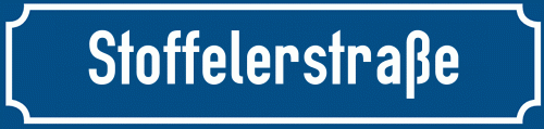 Straßenschild Stoffelerstraße