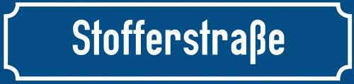 Straßenschild Stofferstraße