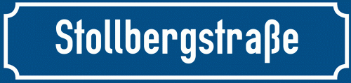 Straßenschild Stollbergstraße zum kostenlosen Download