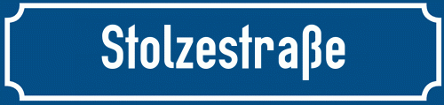 Straßenschild Stolzestraße