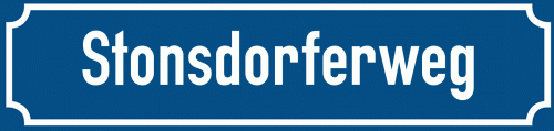 Straßenschild Stonsdorferweg