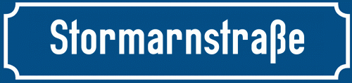 Straßenschild Stormarnstraße