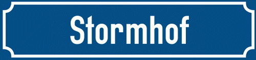 Straßenschild Stormhof zum kostenlosen Download