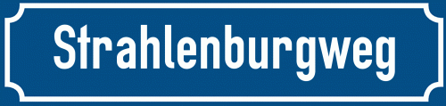 Straßenschild Strahlenburgweg