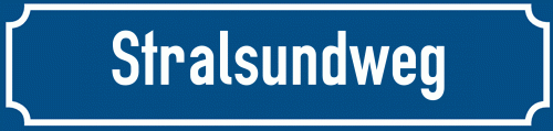 Straßenschild Stralsundweg