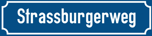 Straßenschild Strassburgerweg