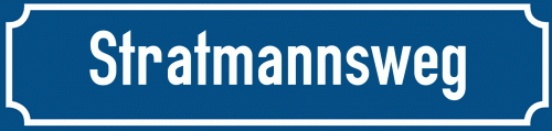 Straßenschild Stratmannsweg