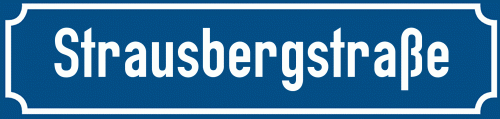Straßenschild Strausbergstraße
