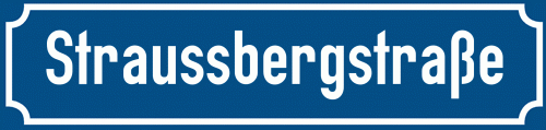 Straßenschild Straussbergstraße