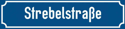 Straßenschild Strebelstraße