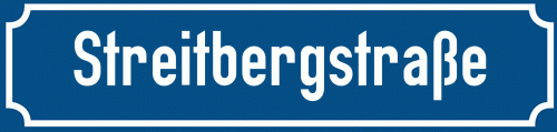 Straßenschild Streitbergstraße
