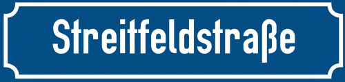 Straßenschild Streitfeldstraße