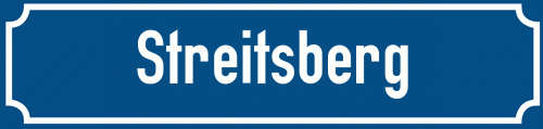 Straßenschild Streitsberg